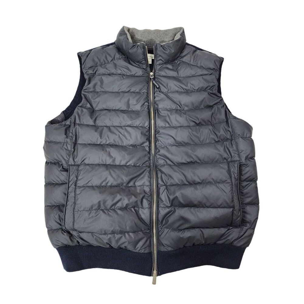 Peter Millar Womens L Large‎ Zip Up Puffer Vest Blue